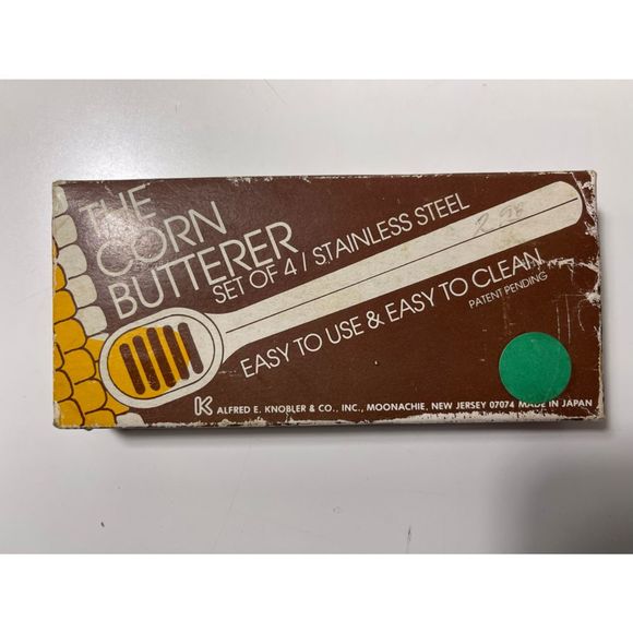 The Corn Butterer Set of 4 Stainless Steel Spoons - Picture 1 of 4